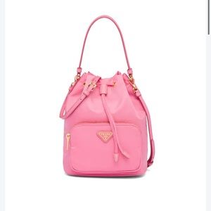 PRADA ! Nylon crossbody pink begonia